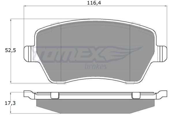 TOMEX BRAKES Комплект тормозных колодок, дисковый тормоз TX 14-16